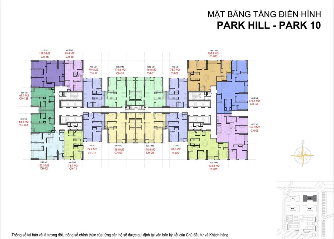 Bảng giá tòa Park 10 Times City Park Hill Premium