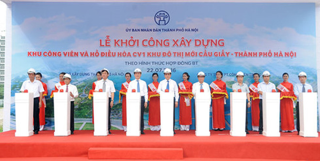 Hà Nội: Xây công viên, hồ điều hòa CV1