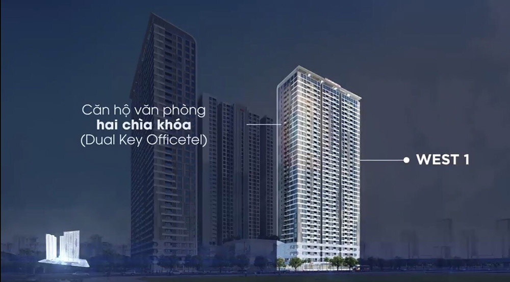 Căn hộ văn phòng hai chìa khóa Vinhomes West Point