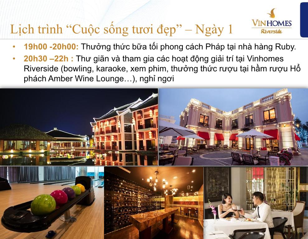 trải nghiệm vinhomes riverside ngày 1