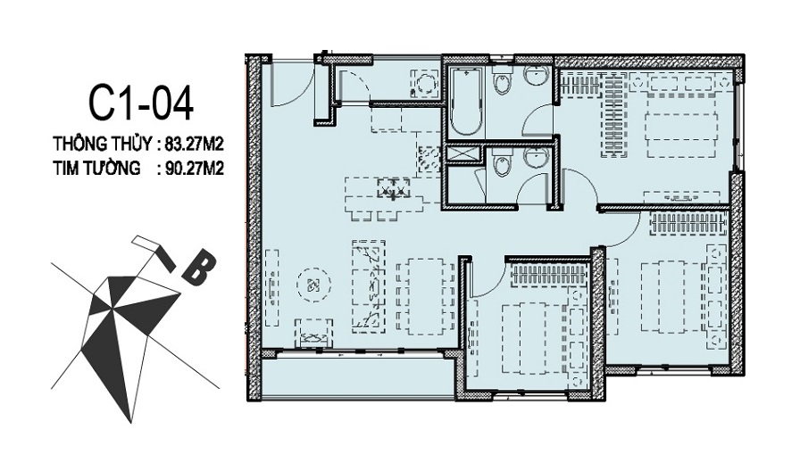 Căn hộ 02 tòa C1 Vinhomes D' Capitale Trần Duy Hưng