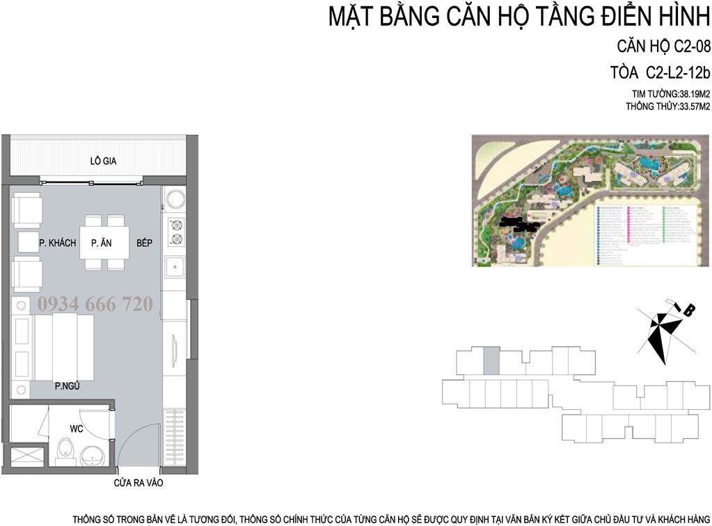 Thiết kế căn hộ 01 tòa C2 D'.capitale Trần Duy Hưng - SOHO - ở hoặc cho thuê, kinh doanh