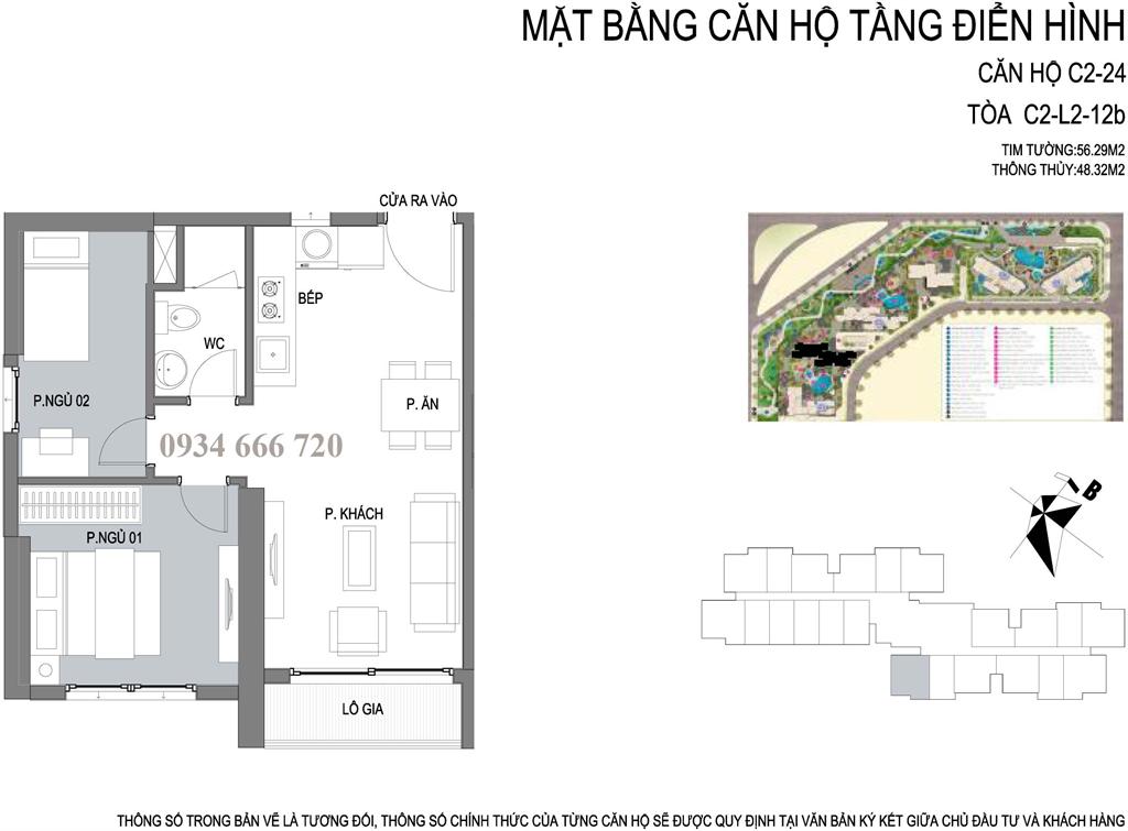 Thiết kế căn hộ 01 tòa C2 D'.capitale Trần Duy Hưng - SOHO - ở hoặc cho thuê, kinh doanh