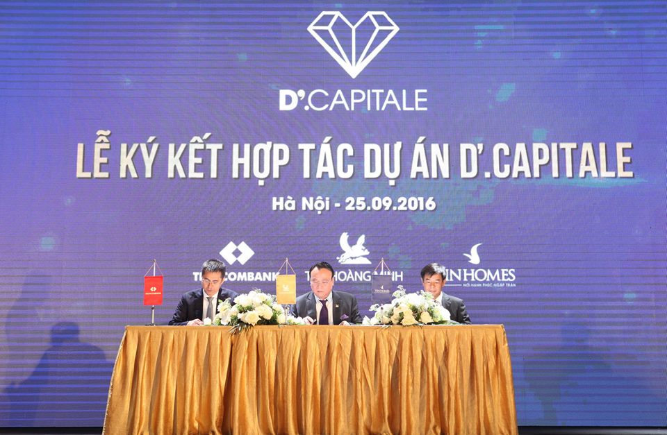 Lễ ký kết 3 bên Tân Hoàng Minh, Vinhomes, Techcomban cho dự án D'.Capitale