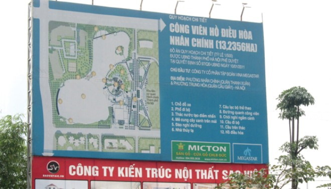 Lễ khởi công dự án công viên hồ điều hòa Nhân Chính