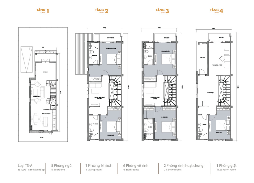 Vinhomes Thăng Long mẫu biệt thự song lập - T3-A