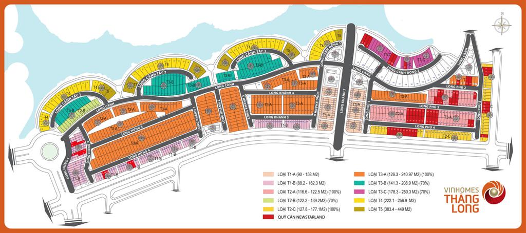 Mặt bằng tổng thể Vinhomes Thăng Long