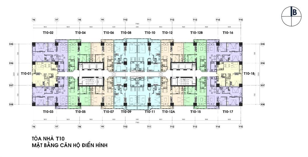 Mặt bằng tầng điển hình tòa T10 Times City