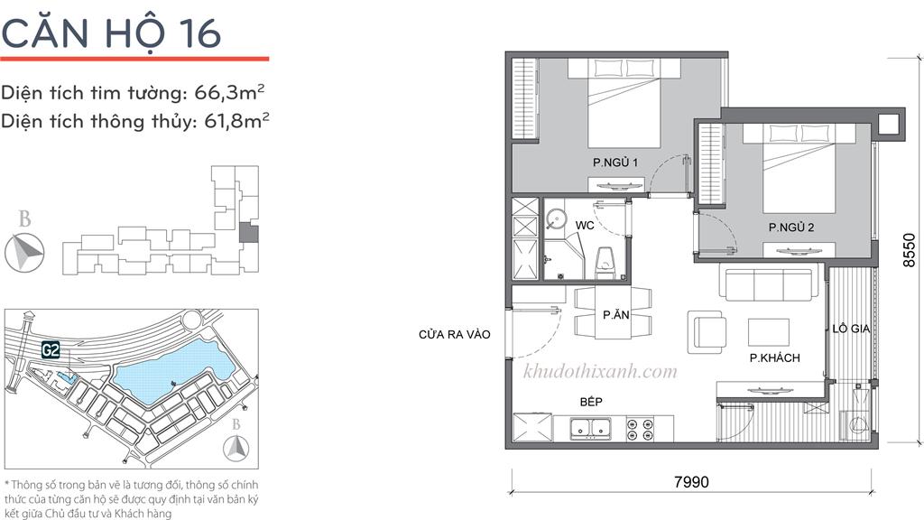 Căn hộ 16 chung cư G2 Vinhomes Green Bay Mễ Trì