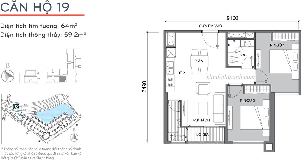 Căn hộ 19 chung cư G2 Vinhomes Green Bay Mễ Trì